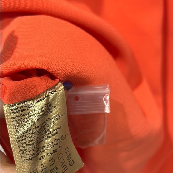 MAISON Scotch coral another day in paradise  peplum mini dress medium new - Picture 8 of 9